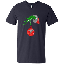 Load image into Gallery viewer, Grinch Hand holding Nurse ornament Christmas (1)