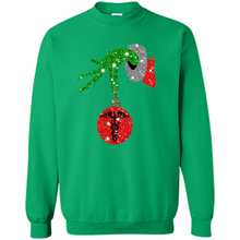 Load image into Gallery viewer, Grinch Hand holding Nurse ornament Christmas