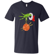 Load image into Gallery viewer, Grinch Hand Holding Ball Of Wool And Knitting Needles Christmas