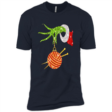 Load image into Gallery viewer, Grinch Hand Holding Ball Of Wool And Knitting Needles Christmas