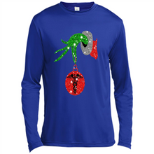 Load image into Gallery viewer, Grinch Hand holding Nurse ornament Christmas