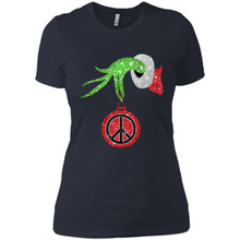 Load image into Gallery viewer, Grinch Hand holding peace sign ornament