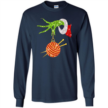 Load image into Gallery viewer, Grinch Hand Holding Ball Of Wool And Knitting Needles Christmas