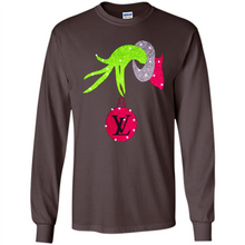 Load image into Gallery viewer, Grinch hand holding logo Louisvuitton