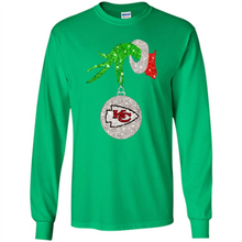Load image into Gallery viewer, Kansas City Chiefs Glitter Grinch Monogram Ornament Christmas Gift
