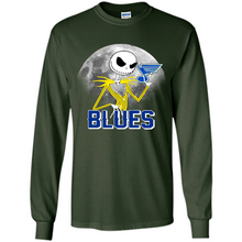 Load image into Gallery viewer, Jack Skellington Halloween Shirt For St.-louis-blues Fans