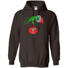 Load image into Gallery viewer, Grinch Hand holding Nurse ornament Christmas (1)