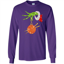 Load image into Gallery viewer, Grinch Hand Holding Ball Of Wool And Knitting Needles Christmas