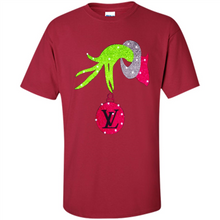 Load image into Gallery viewer, Grinch hand holding logo Louisvuitton