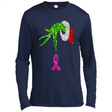 Load image into Gallery viewer, Grinch Hand Holding Breast Cancer Awareness Christmas