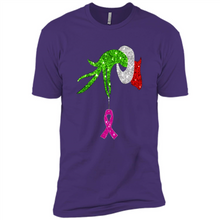 Load image into Gallery viewer, Grinch Hand Holding Breast Cancer Awareness Christmas