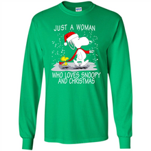 Load image into Gallery viewer, Just a Woman who loves Snoopy and Christmas