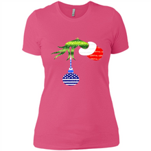 Load image into Gallery viewer, Grinch Holding American Flag ornament Christmas
