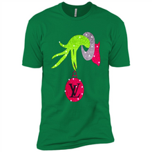 Load image into Gallery viewer, Grinch hand holding logo Louisvuitton