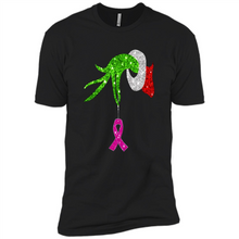 Load image into Gallery viewer, Grinch Hand Holding Breast Cancer Awareness Christmas