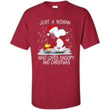 Load image into Gallery viewer, Just a Woman who loves Snoopy and Christmas