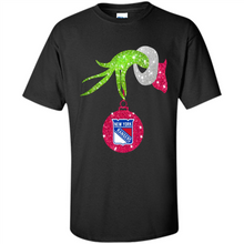 Load image into Gallery viewer, Grinch hand holding New York Rangers Glitter Christmas