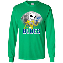 Load image into Gallery viewer, Jack Skellington Halloween Shirt For St.-louis-blues Fans