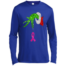 Load image into Gallery viewer, Grinch Hand Holding Breast Cancer Awareness Christmas