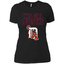 Load image into Gallery viewer, This girl loves the Detroit Tigers team shirt Sweatshirt DORABLE SHIRT