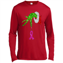 Load image into Gallery viewer, Grinch Hand Holding Breast Cancer Awareness Christmas