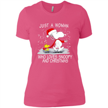Load image into Gallery viewer, Just a Woman who loves Snoopy and Christmas