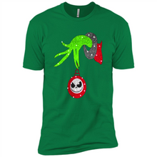 Load image into Gallery viewer, Grinch hand holding Jack Skellington