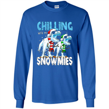 Load image into Gallery viewer, T-Rex Dinosaurs Chilling With My Snowmies Christmas