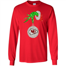 Load image into Gallery viewer, Kansas City Chiefs Glitter Grinch Monogram Ornament Christmas Gift