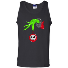 Load image into Gallery viewer, Grinch hand holding Jack Skellington