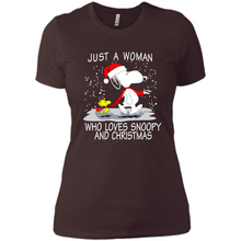 Load image into Gallery viewer, Just a Woman who loves Snoopy and Christmas