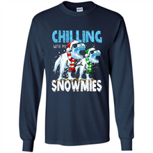 Load image into Gallery viewer, T-Rex Dinosaurs Chilling With My Snowmies Christmas