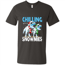 Load image into Gallery viewer, T-Rex Dinosaurs Chilling With My Snowmies Christmas
