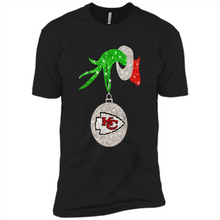 Load image into Gallery viewer, Kansas City Chiefs Glitter Grinch Monogram Ornament Christmas Gift