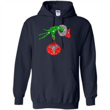 Load image into Gallery viewer, Grinch Hand holding Nurse ornament Christmas (1)