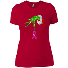 Load image into Gallery viewer, Grinch Hand Holding Breast Cancer Awareness Christmas