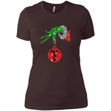Load image into Gallery viewer, Grinch Hand holding Nurse ornament Christmas
