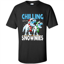 Load image into Gallery viewer, T-Rex Dinosaurs Chilling With My Snowmies Christmas