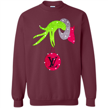 Load image into Gallery viewer, Grinch hand holding logo Louisvuitton
