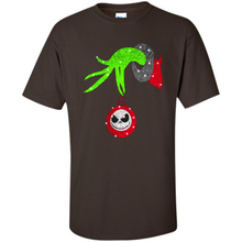 Load image into Gallery viewer, Grinch hand holding Jack Skellington