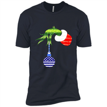 Load image into Gallery viewer, Grinch Holding American Flag ornament Christmas