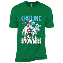 Load image into Gallery viewer, T-Rex Dinosaurs Chilling With My Snowmies Christmas
