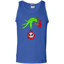 Load image into Gallery viewer, Grinch hand holding Jack Skellington