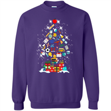 Load image into Gallery viewer, Greate Science Teacher Shirt Merry Christmas Tree Science Tools Funny Gift Book Lovers (1)