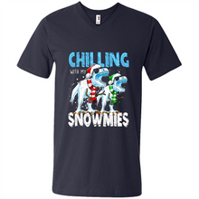 Load image into Gallery viewer, T-Rex Dinosaurs Chilling With My Snowmies Christmas