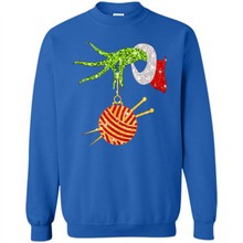 Load image into Gallery viewer, Grinch Hand Holding Ball Of Wool And Knitting Needles Christmas