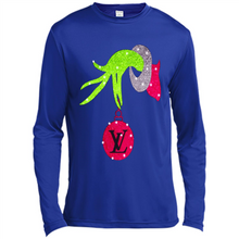 Load image into Gallery viewer, Grinch hand holding logo Louisvuitton