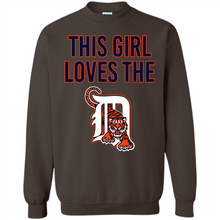 Load image into Gallery viewer, This girl loves the Detroit Tigers team shirt Sweatshirt DORABLE SHIRT