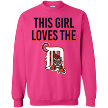 Load image into Gallery viewer, This girl loves the Detroit Tigers team shirt Sweatshirt DORABLE SHIRT