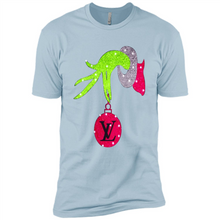Load image into Gallery viewer, Grinch hand holding logo Louisvuitton